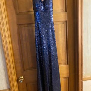 Sequenced navy blue dress